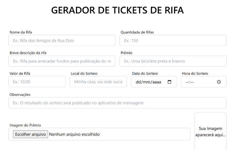 Gerador de Rifa