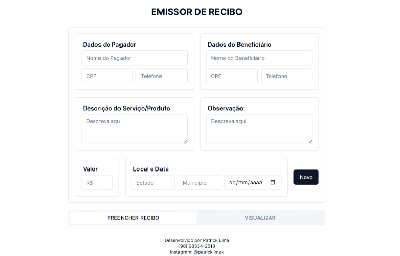 Gerador de Recibo